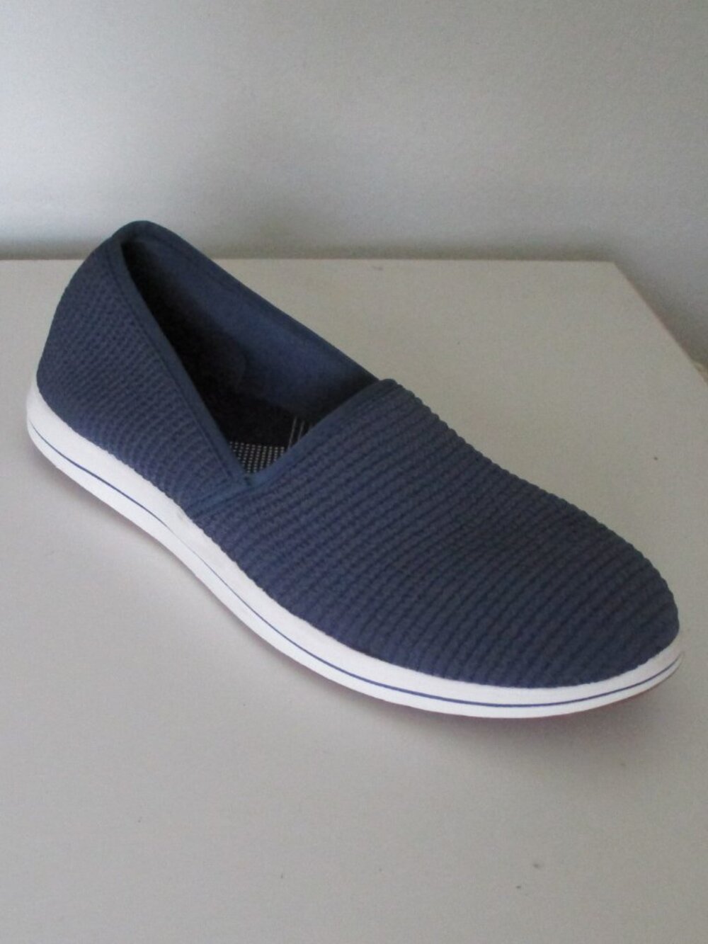 Clarks Cloudsteppers Womens Blue Textile Mesh  Flat Loafer Shoe NWOB - Size 9M